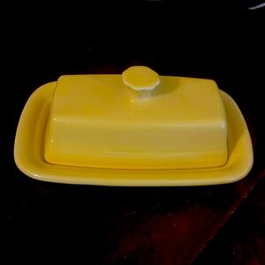 Fiesta Sunflower Butter Dish & Lid Cover Ceramic Fiestaware Fiesta Ware HLC USA